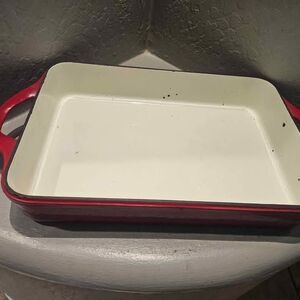 Enamel Cast Iron Lasagna Pan Food Network Brand Casserole Dish 9" x 13"